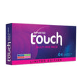 Touch Multi Mix Condoms – 4-Pack (Ribbed, Dotted, Delay, Strawberry Flavored).