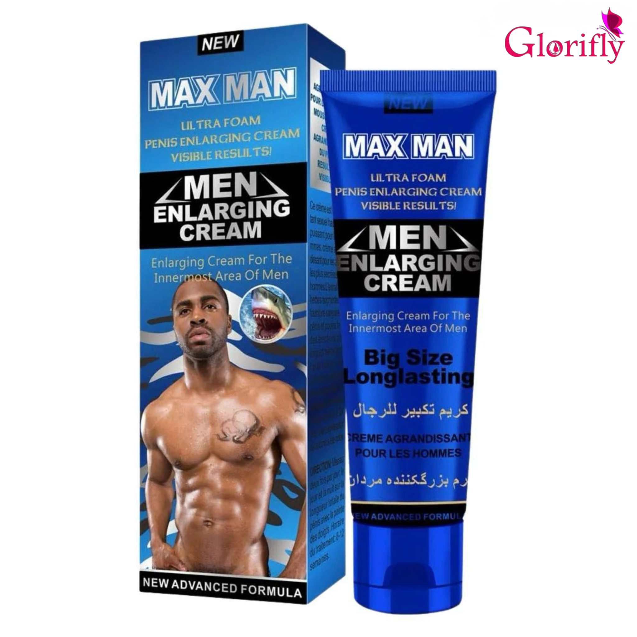 Maxmax Ultra Foam Men's Enlargement & Delay Cream - Blue.